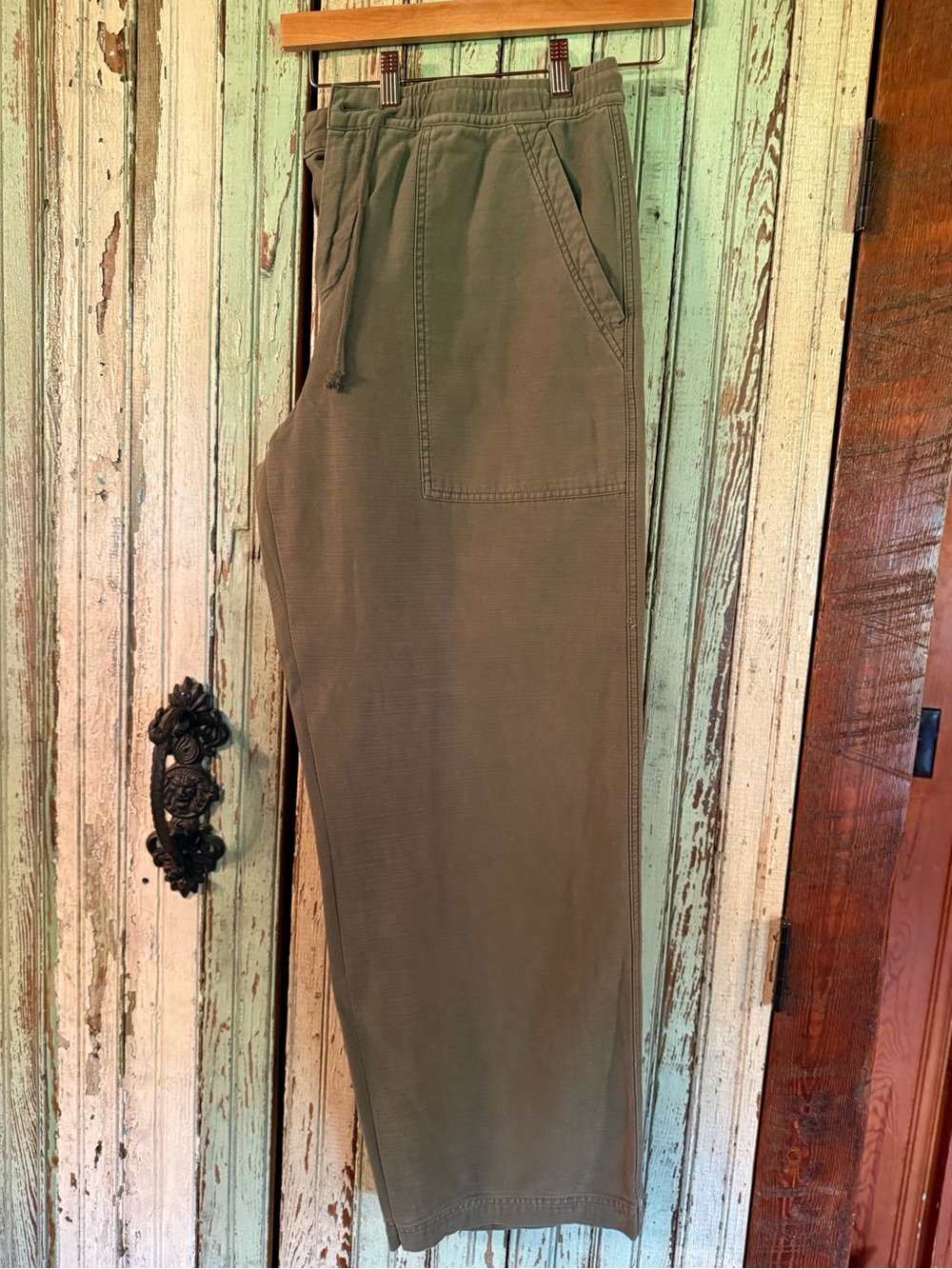 Lucky Brand Olive Green Drawstring Chinos